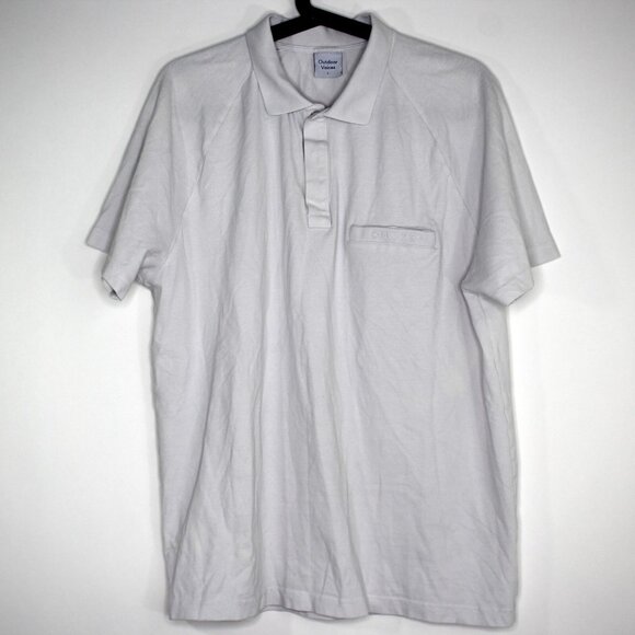 Outdoor Voices Mens Large Spell Out Pocket Polo Shirt H886 - Picture 1 of 8